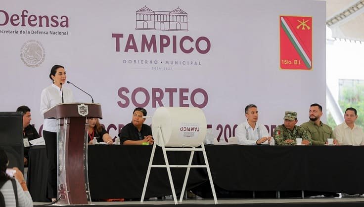 Sorteo del Servicio Militar Nacional reúne a 1,098 jóvenes en Tampico