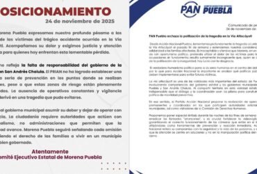 Morena y PAN cruzan acusaciones tras accidente en Vía Atlixcáyotl