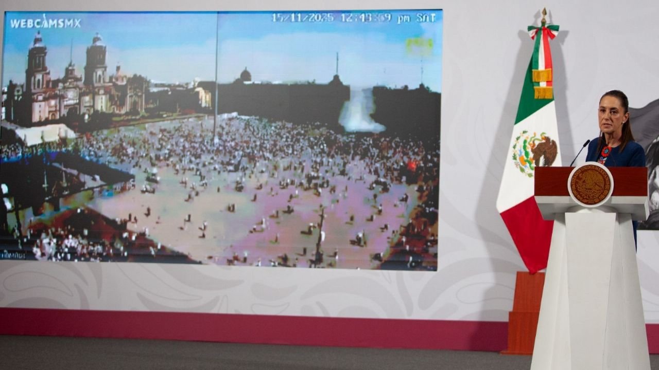 Sheinbaum condena violencia y baja participación joven en marcha