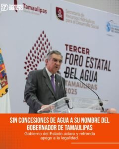 Gobierno de Tamaulipas aclara que Américo Villarreal no es titular legal de concesiones de agua