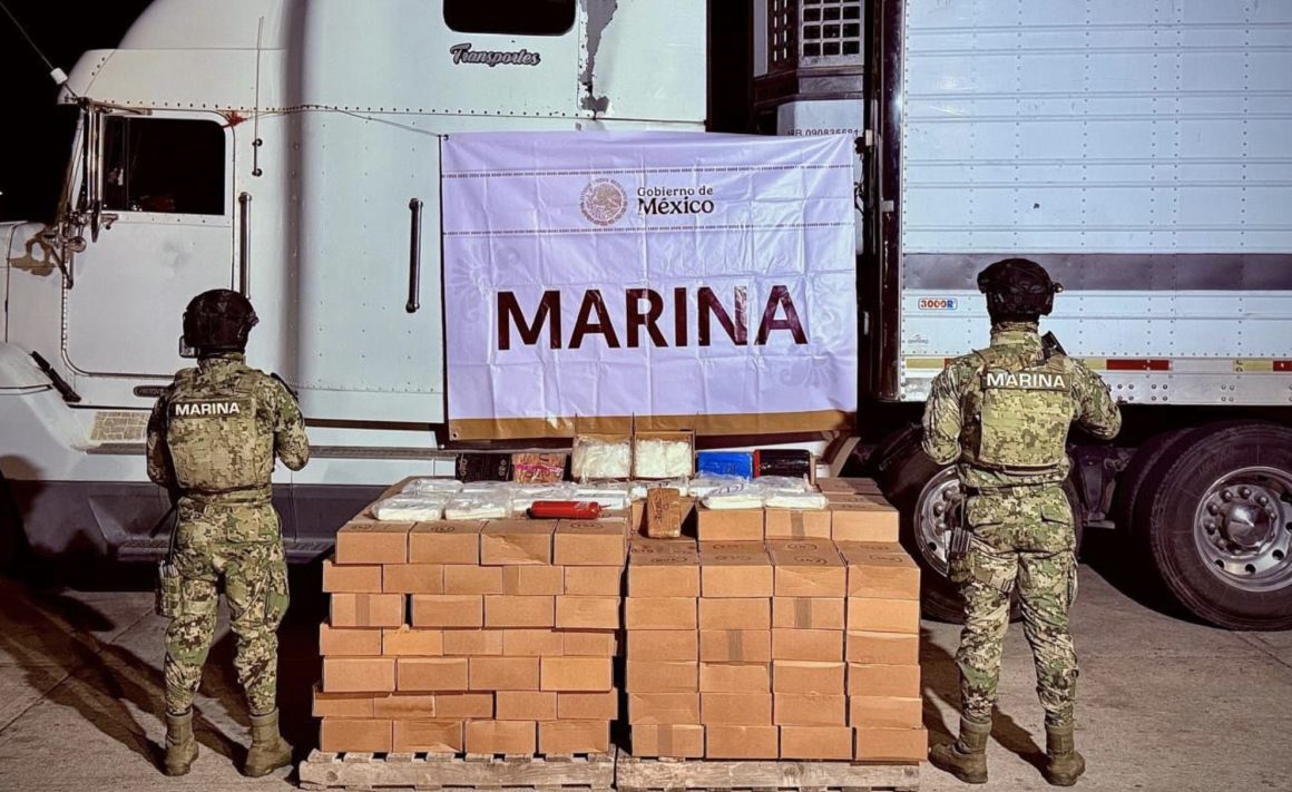 Aseguran 600 kg de metanfetamina en operativo en Mazatlán