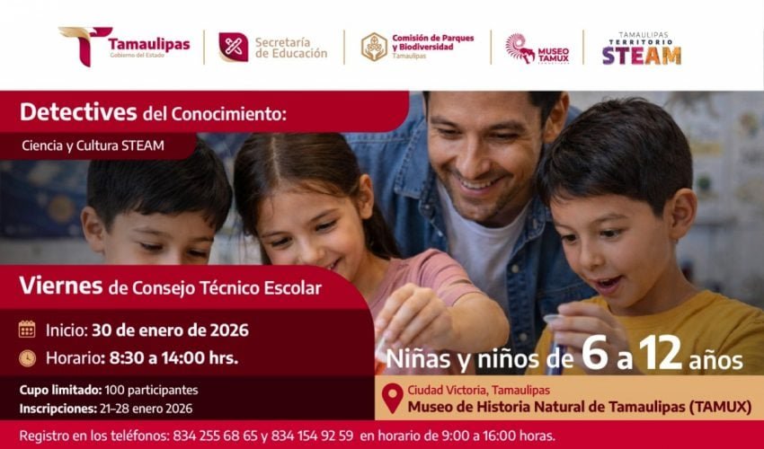 Tamaulipas impulsa STEAM con jornada educativa infantil en Ciudad Victoria