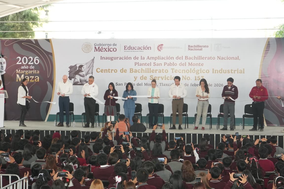 Sheinbaum inaugura ampliación del CBTIS 153 en Tlaxcala