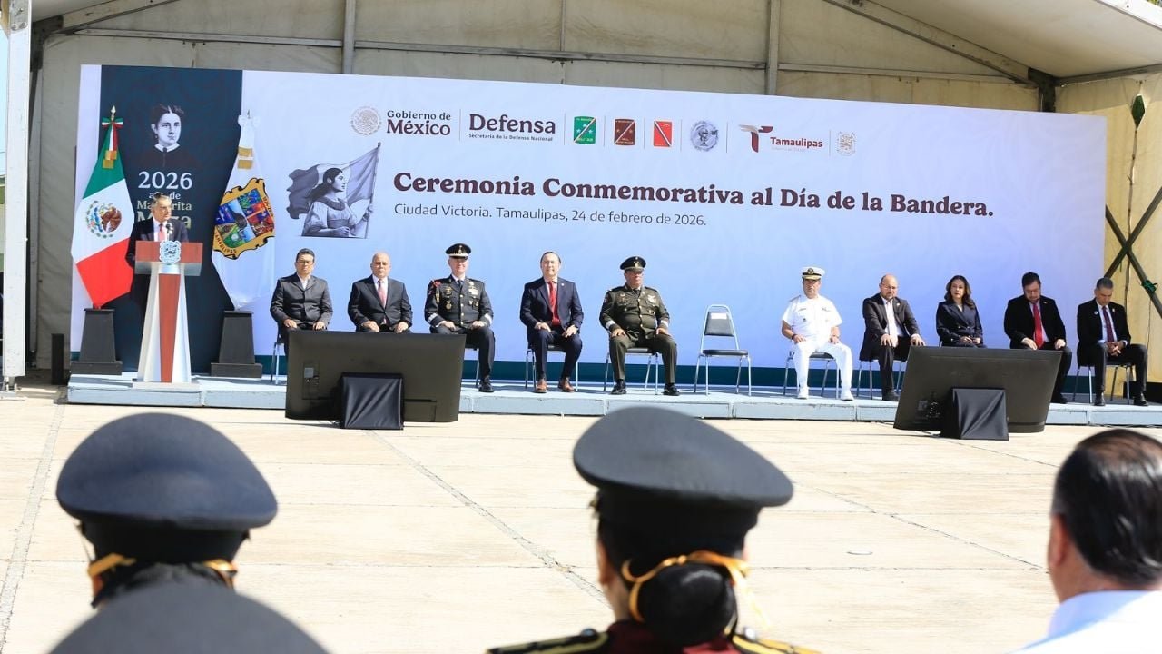 Américo Villarreal refuerza unidad en Día de la Bandera Tamaulipas
