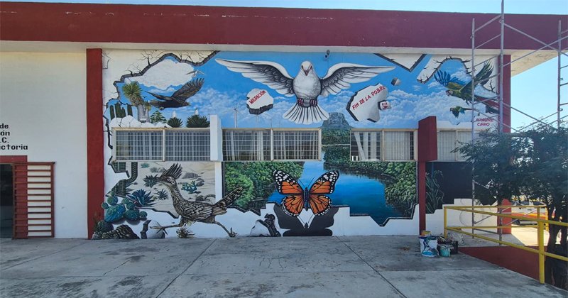 CIJ Ciudad Victoria inaugura mural que celebra biodiversidad local
