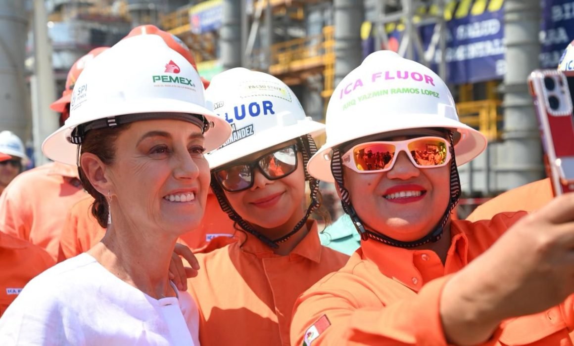 Coquizadora de Salina Cruz alcanza 76% de avance: Sheinbaum