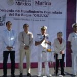 Marina hunde el buque Onjuku y refuerza arrecifes en Tamaulipas