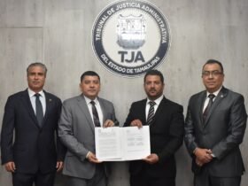 Tribunal de Tamaulipas firma convenio para reforzar transparencia