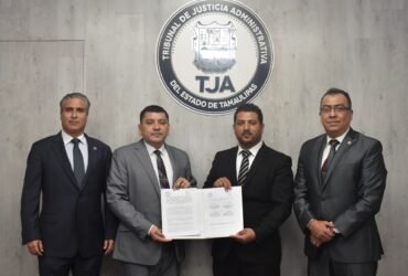 Tribunal de Tamaulipas firma convenio para reforzar transparencia