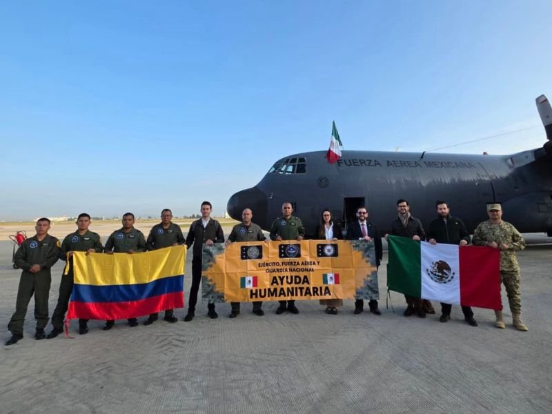 México envía 58 toneladas de ayuda humanitaria a Colombia