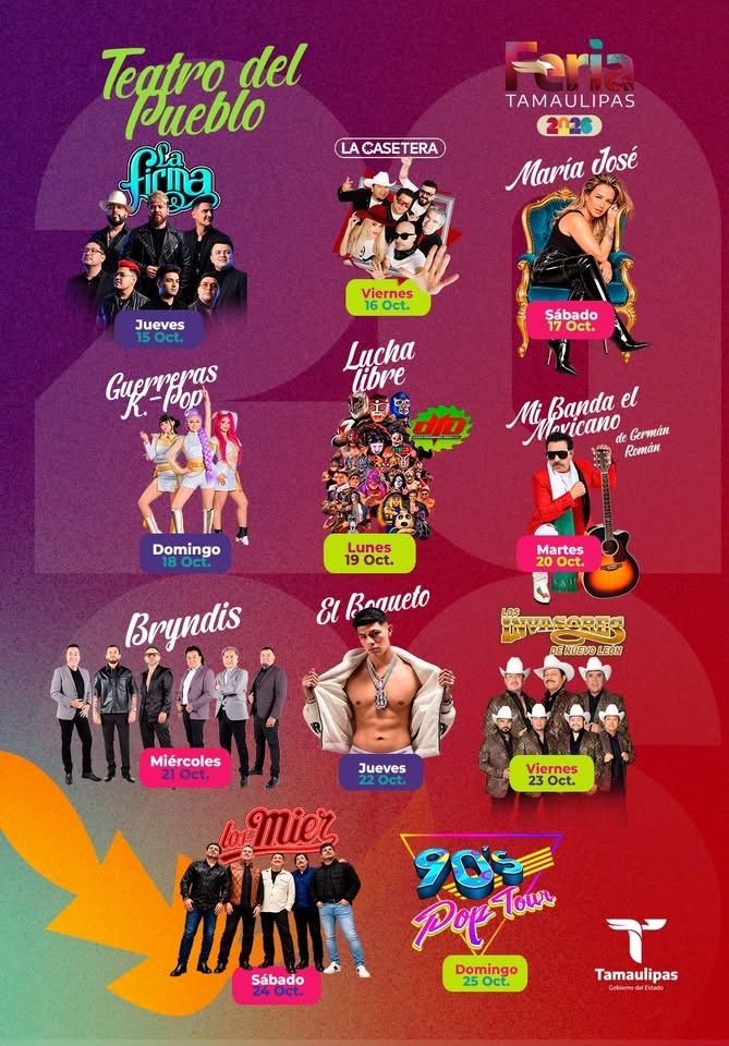Feria Tamaulipas 2026 revela cartelera del Teatro del Pueblo