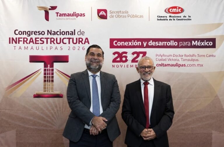 Tamaulipas albergará Congreso Nacional de Infraestructura 2026